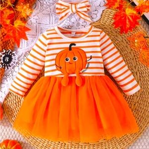 Adorable pumpkin toddler outfit brand new